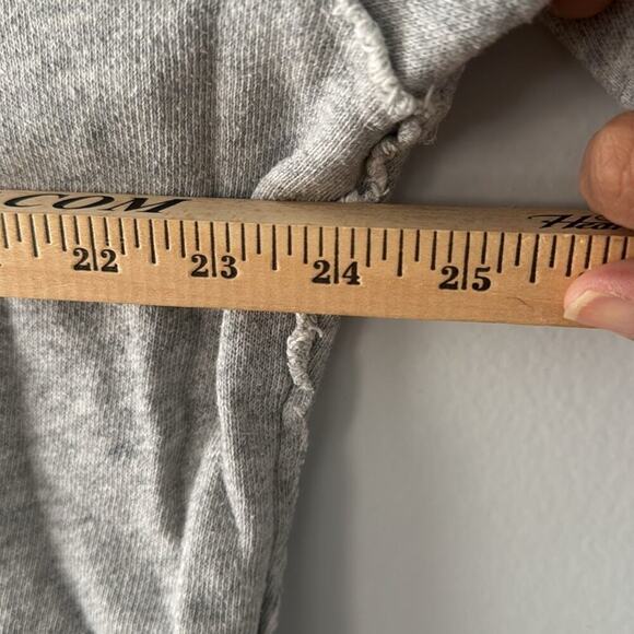 R-13 Men's Spliced Hoodie Heathered Gray Exposed Seam Asymmetrical luxury - Picture 5 of 9